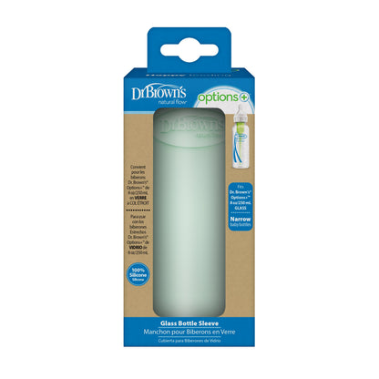 Dr. Brown’s Natural Flow® Options+™ Narrow Glass Bottle Silicone Sleeve, Mint, 8oz