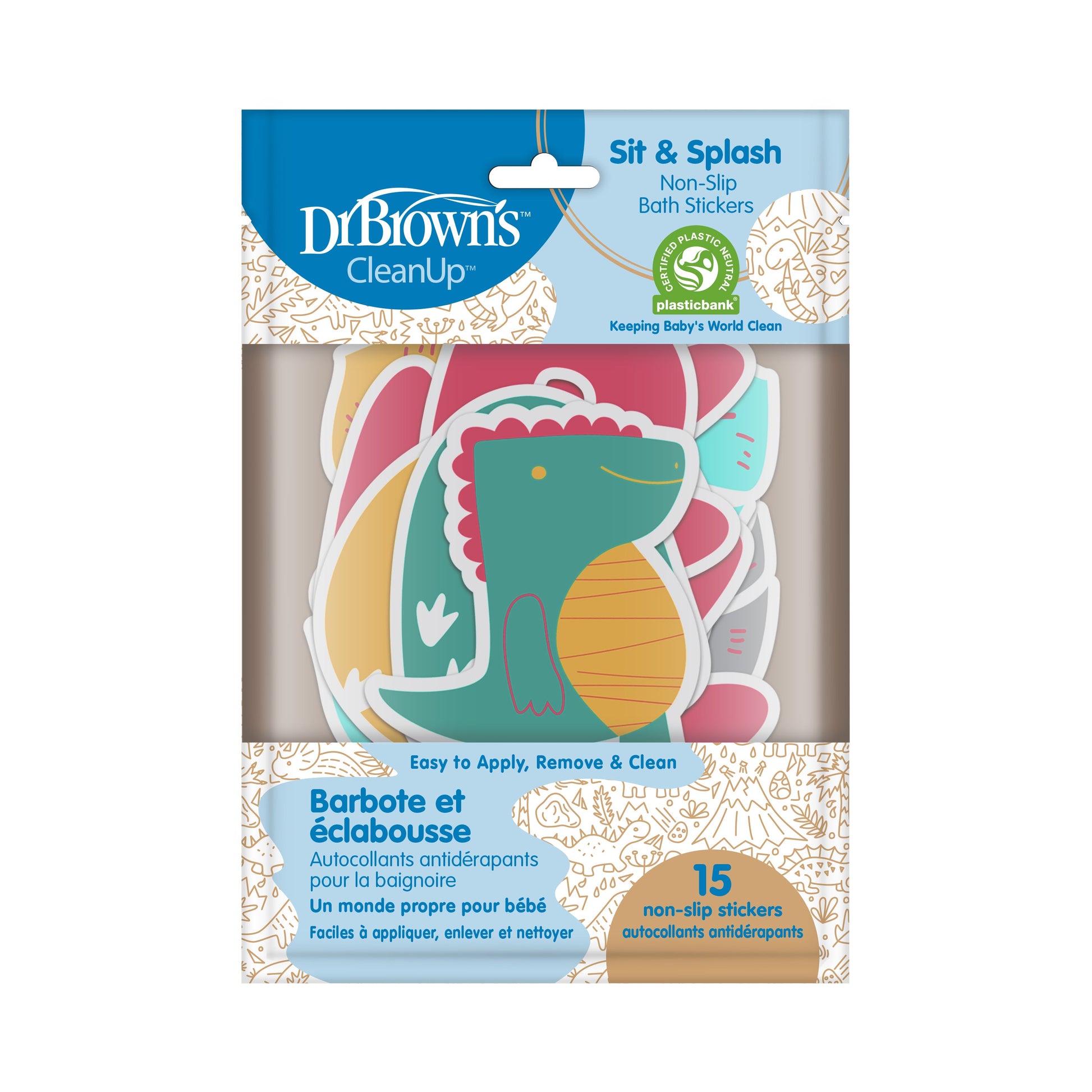 Dr. Brown’s™ CleanUp™ Sit & Splash Non-Slip Bath Stickers