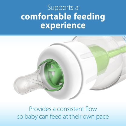 Dr. Brown's Natural Flow Narrow Baby Bottle Silicone Nipple, Level 2, 2-Pack